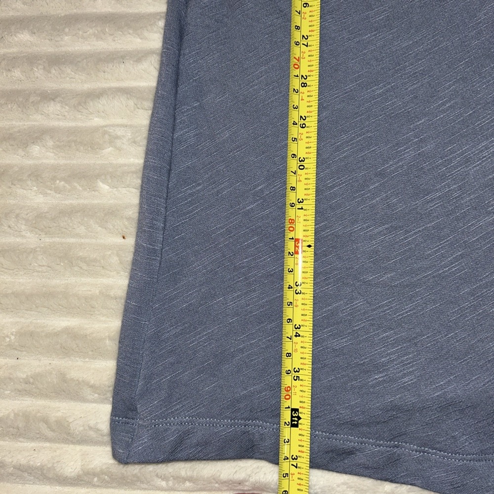 Daily Practice Anthropologie Dress Large Blue Knot Front Dolman Slub Knit Mini - Picture 6 of 8